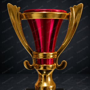 Royal Prestige Trophy Cup – Cangkir Piala Premium Gold Red Elegant Series