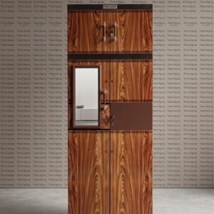 WoodElite Grande Storage Wardrobe – Lemari Pakaian Premium Motif Kayu Natural Classic Series